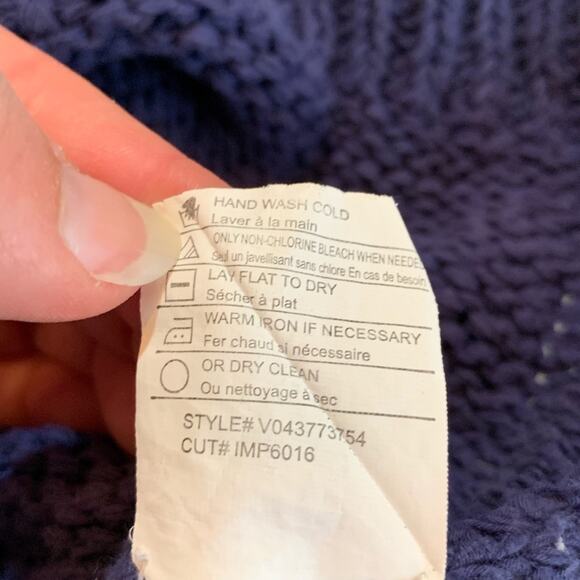 Vince blue crewneck knit ribbed trim sweater size Extra Small XS - Picture 10 of 11